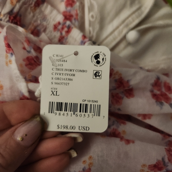 Intimately Free People Heart Desire‎ Bodysuit Dress True Ivory Combo Women's XL - Picture 12 of 12